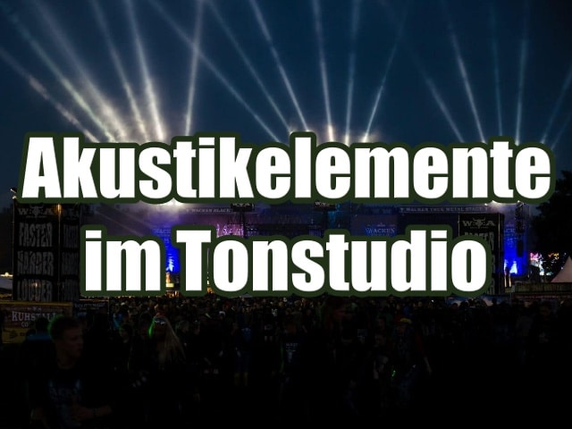 Akustikelemente für ein Tonstudio oder Proberaum