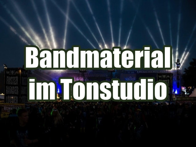 Bandmaterial und Zubehör für das Tonstudio und Proberaum