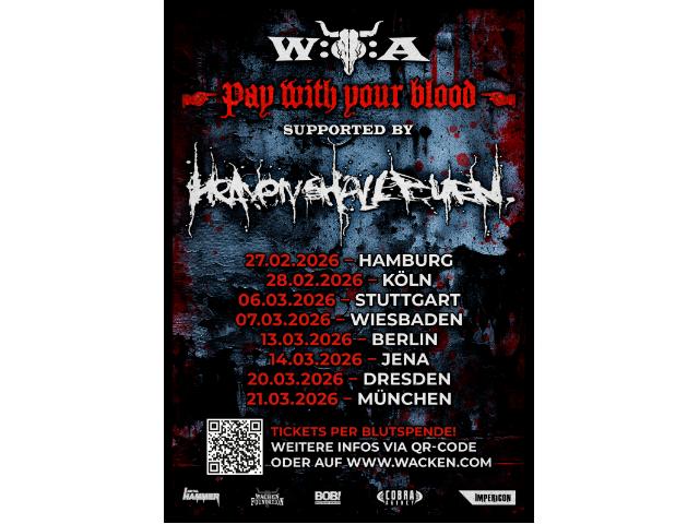 Blutspenden für Metal – „Pay with your Blood“ mit Heaven Shall Burn und dem Wacken Open Air