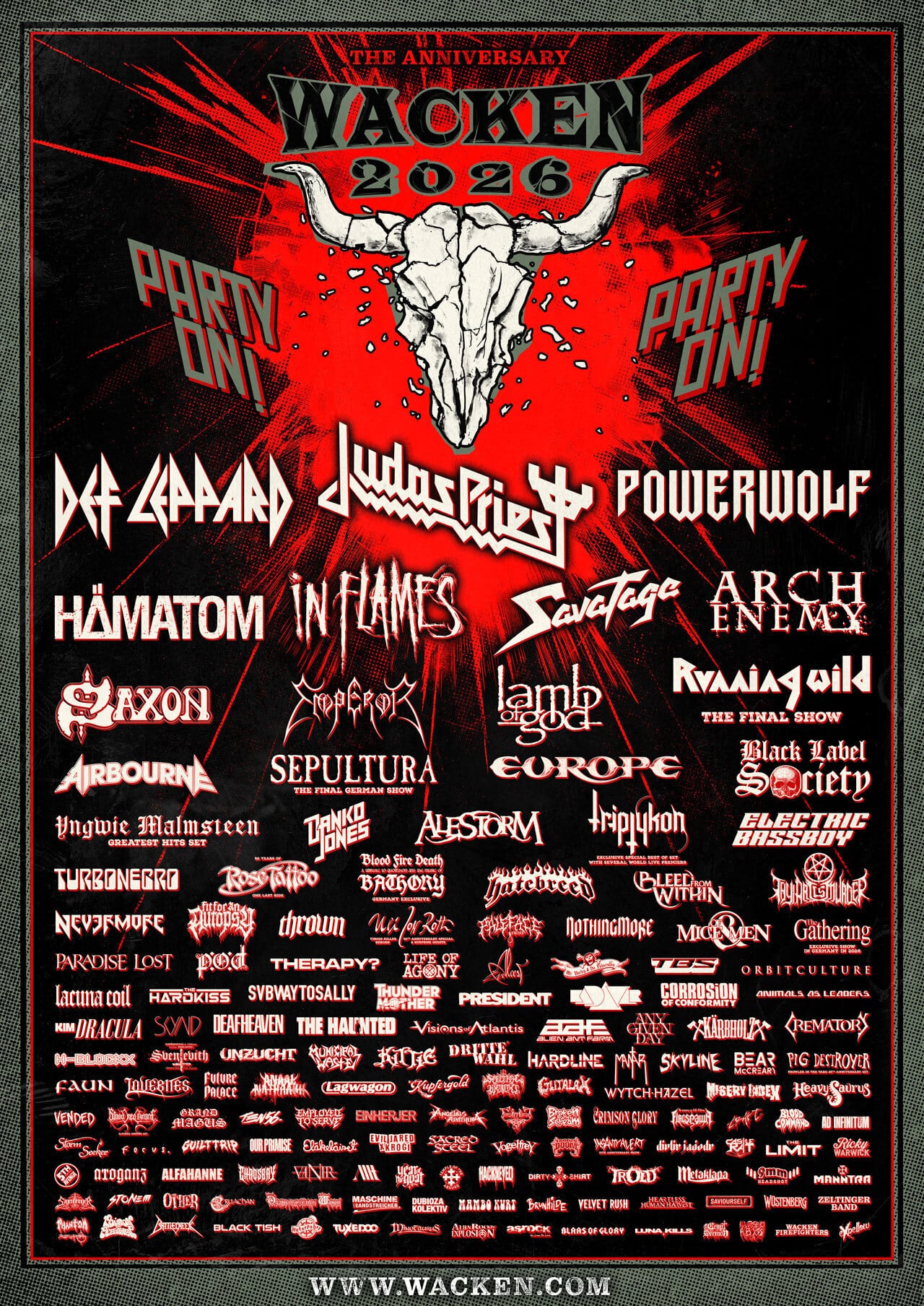 Wacken Open Air 2026 Line-Up und Infos