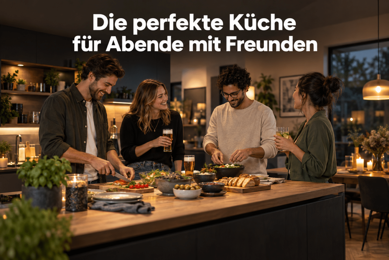 Die perfekte Küche für Abende mit Freunden: Was sie wirklich können sollte
